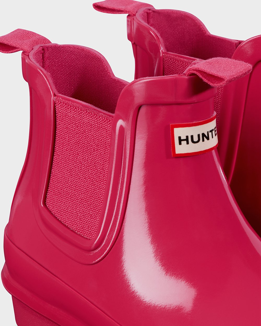 Kids Hunter Original Big Gloss | Chelsea Boots Pink | NZ-72510-ICBX